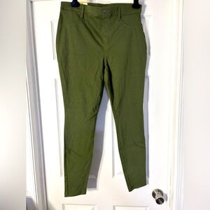 Olive Green Slim Fit Pants